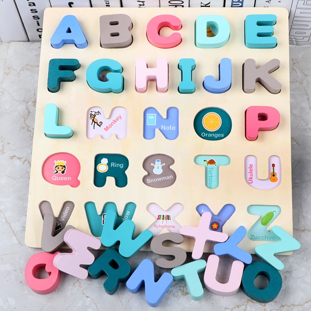 Alphabet Puzzle Set, WOOD CITY ABC Letter & Number Puzzles for Toddlers - Walmart.com - Walmart.com