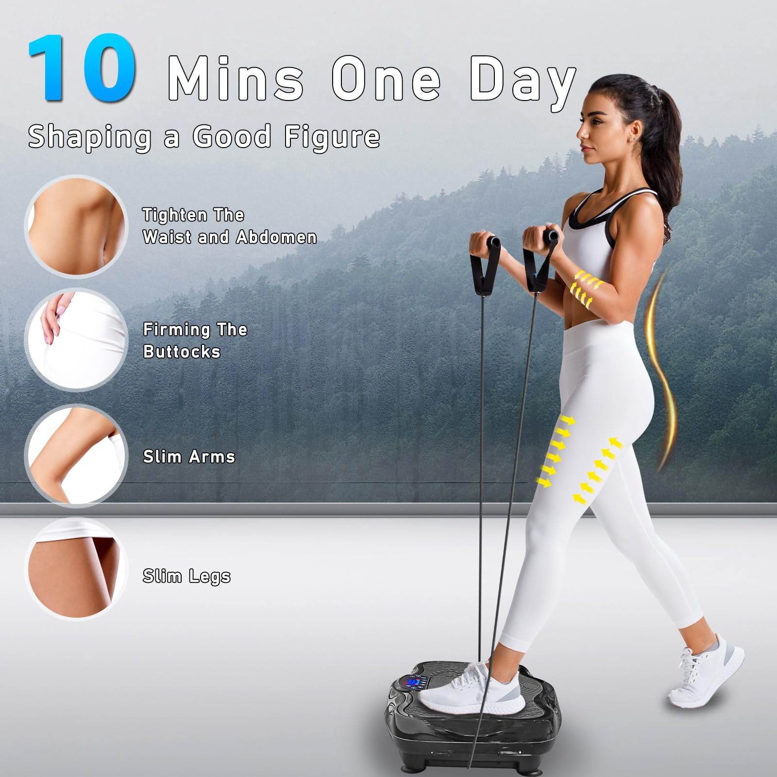EVGTTI XXL Vibration Plate Exercise Machine, Vibration Plate, Power Plate Vibration Platform for Weight Loss, Toning & Wellness, 120 Levels,Home Gyms Workout