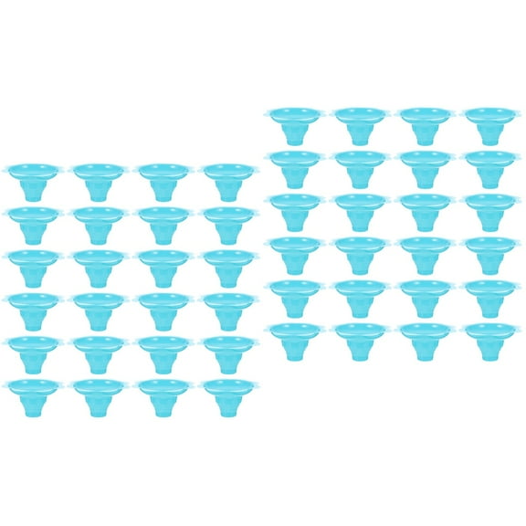 100 Pcs Snow Cone Ice Cream Bowls Disposable Yogurt Cup Flower Drip Cone Ice Cream Cup