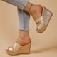 thumbnail image 4 of Zapatillas Abiertas Del Dedo Del Pie de las Mujeres de la Moda Más Tamaño Primavera/Verano Cómodo Tacón de Cuña 10 cm/3.93 en Cojines Del Dedo Del Pie para Zapatos, 4 of 9