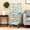 Light Blue+White+Steel+Wood, variant on HMYG Large Space Bird Cage,Aviary House with Wheels,Four Doors,Easy to Clean Bird Habitat