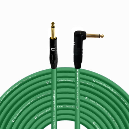 Coluber Cable 1/4" TS Male to Right Angle 1/4" TS 3-Pin Microphone Connector