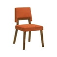 thumbnail image 3 of Channell Wood Dining Chair in Walnut Finish with Orange Fabric - Set of 6, 3 of 14