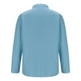 thumbnail image 4 of YDLCAFD Mens Fashion Casual Spring and Autumn Fashion Solid Color Button Long Sleeve Shirt Top, 4 of 5