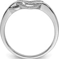 thumbnail image 2 of Sterling Silver Rhodium Plated Diamond Heart Ring (Size 7) Made In India qr5689-7, 2 of 5