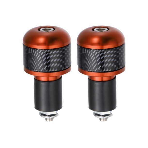 1 Par 7/8" 22mm Naranja Motocicleta Manillar Extremo Puños Barra Extremos Tapón