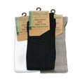 thumbnail image 5 of BambooMN Women's Extra Large Rayon From Bamboo Fiber Casual Dress Trouser Knee High Socks - Black - 3prs, Size 10-13, 5 of 7