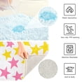 thumbnail image 3 of Yayeee Bath Rug for Bathroom Floor Non Slip Rectangle Fluffy Soft Absorbent Mat, 16"x24", White Stars Pattern, 3 of 7