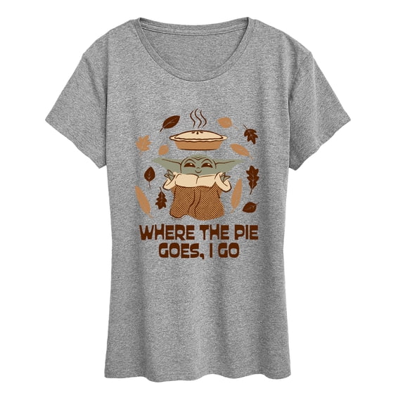 Star Wars - Pie Goes Go Grogu Short Sleeve Graphic T-Shirt