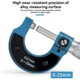 thumbnail image 2 of 0.01mm 0-25mm Outside Micrometers Measuring Gauging Tool Scale Mechanical Caliper G12130, 2 of 6