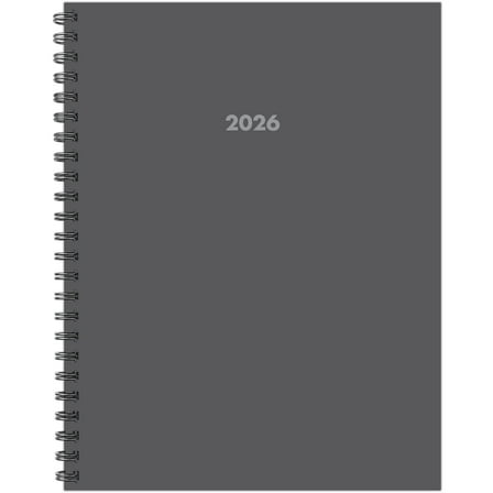 Basic Gray 2026 8.5" x 11" Weekly Monthly Softcover Planner