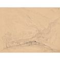 thumbnail image 2 of Józef Simmler 24x19 Gold Ornate Framed and Double Matted Museum Art Print Titled - Mountain Landscape (1856), 2 of 4