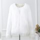 thumbnail image 4 of Chaqueta tipo cárdigan con abrigo de piel sintética esponjosa para mujer, 4 of 5