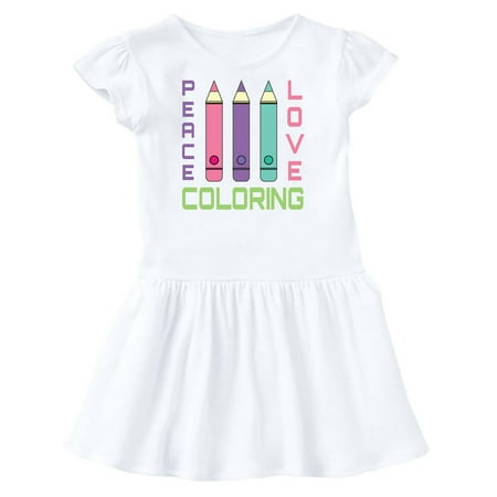 

Inktastic Coloring Colored Pencils Girls Art Gift Toddler Girl Dress