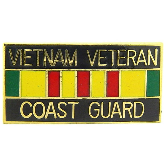 Eagle Emblems P15631 Pin - Vietnam, United States Coast Guard, Veteran Ribbon - 1.125 in.