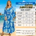 thumbnail image 2 of Justay Story Kaftan Dresses for Women Cover up One Size Swimsuit Beach Dresses Blue, 2 of 10