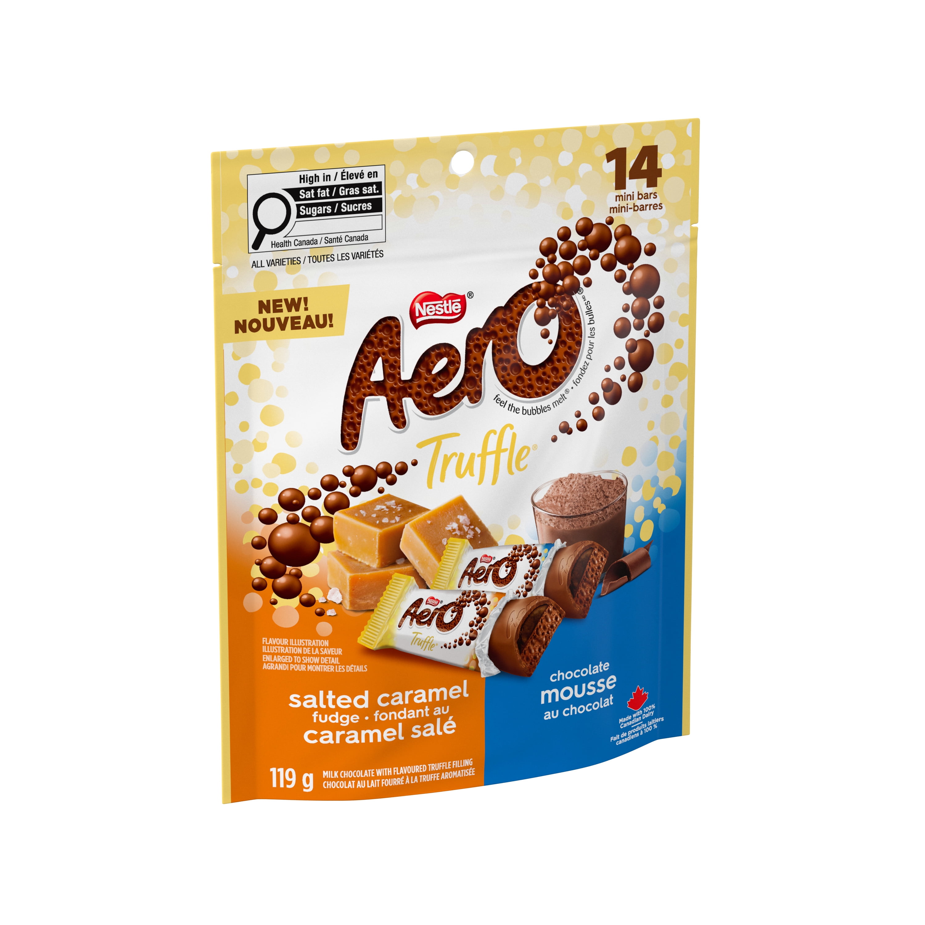 Aero Truffle Assorted Mini Bars, Salted Caramel Fudge & Chocolate Mousse Flavours