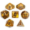 thumbnail image 1 of 7 Die Polyhedral Dice Set - Mountainheart (Bronze Pearl) with Velvet Pouch by Wiz Dice, 1 of 10