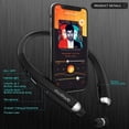 thumbnail image 2 of Auriculares Bluetooth Plegables AMORNO Cascos Deportivos Inalámbricos de Cuello Con Micrófono negro, 2 of 3