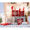 thumbnail image 4 of Fundas de almohada navideñas Sunjoy Tech de 45 x 45 cm, color rojo navideño, para decorar el hogar., 4 of 8