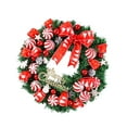 thumbnail image 2 of Corona de Navidad artificial Macarena con adornos de bola decoración colgante para césped Estilo H, 2 of 8
