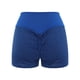 thumbnail image 3 of Gibobby Shorts Yoga Pantalones cortos de Yoga con movimiento de cadera y cintura ajustada a la cadera de melocotón de tela de panal de verano para mujer(Azul, XXL), 3 of 5