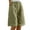 Green, variant on Lenpel Bermuda Shorts for Women Elastic High Waisted Knee Length Wide Leg Shorts Baggy Summer Casual Shorts with Pockets