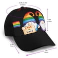 thumbnail image 2 of Yiaed Lgbt Gnome Print Baseball Cap Dad Hat Polo Style Plain Blank Adjustable Size, 2 of 5
