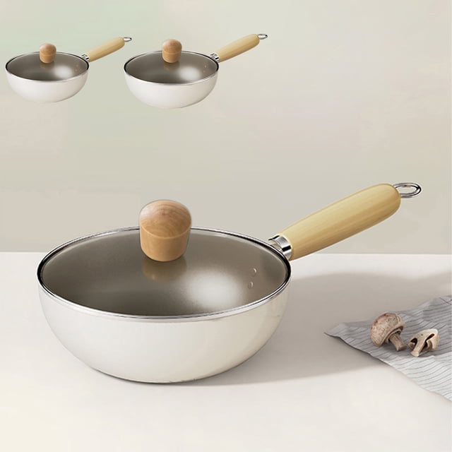 Bowayaoa Titanium Ceramic Frying Pan Nonstick, 1.98lb Small Omelette Pan, Healthy Nonstick Pan for Gas Induction Cooktop, Easy Clean Non Stick Frying Pan