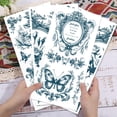 thumbnail image 3 of Colorful 4 Sheets Vintage Patterns Borders Furniture Transfer 11.8x5.9inch Fountain and Vase Rub on Transfer UV Self-Adhesive Wall Art Decals Craft for Bedroom Living Room Desk Table, 3 of 9