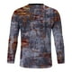 thumbnail image 4 of Camisas de Hombre Blusas de Manga Larga Con Cuello Redondo Impresión Digital Gradiente 3D Camiseta Informal Top Odeerbi ODB-4, 4 of 5