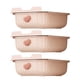 thumbnail image 1 of Caja de almacenamiento de ropa interior de 3 piezas con divisores de plástico, cajón ajustable multifuncional, caja para calcetines y sujetadores, color rosa, 1 of 12