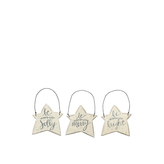 Be Merry Star Ornaments, 3.5x3.5x [Misc.]