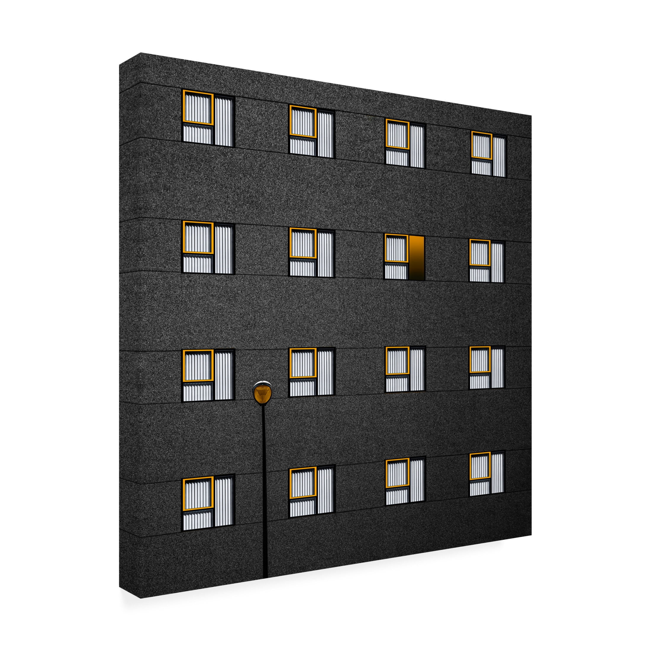 Canvas Wall Art - Inge Schuster 'Simplicity With Yellow Frames' Wall Art for Living Room, Bedroom, or Office Décor by Trademark Fine Art - 35 x 35 Inches
