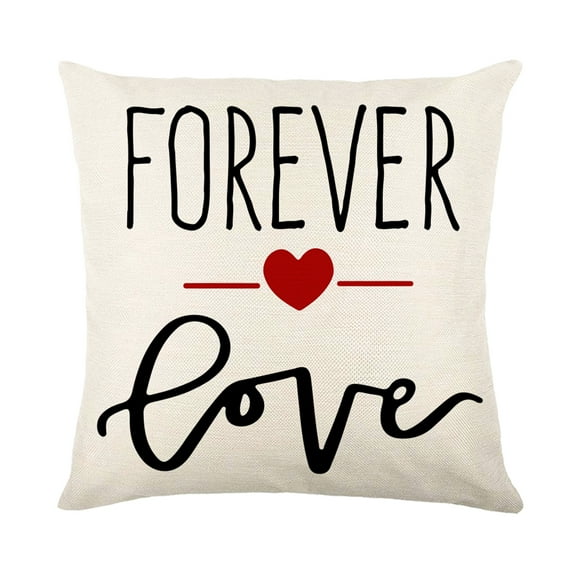 hirigin Valentine's Day Pillow Covers, Anniversary Wedding Throw Pillow Covers Letter Heart Gnome Car Print Pillow Case for Sofa Home