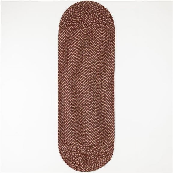 Rhody Rug CD46R024X120 2 x 10 ft. Camden Garnet Tweed Runner Rug