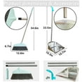 thumbnail image 3 of Dust Pan and Broom Set, Heavy Duty Stainless Steel Dustpan with Long Handle, 3 of 8