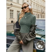 MOYIKO Mock Turtleneck Long Sleeve Shirts for Women Fitted Thermal Undershirts Lightweight Trendy Tops