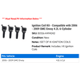thumbnail image 2 of Ignition Coil Kit - Compatible with 2006 - 2009 GMC Envoy 4.2L 6-Cylinder 2007 2008, 2 of 2