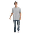 thumbnail image 5 of Zfeel Short Sleeve Heavyweight T-Shirt, Men's 100% Cotton Crewneck Blank Tee, Athletic Gray, S, 5 of 6