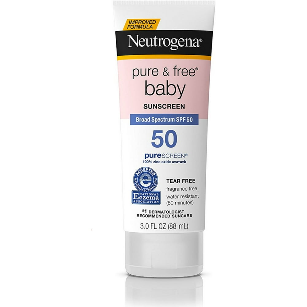 2 Pack Neutrogena Pure & Free Baby Sunscreen Lotion SPF 50 3 oz