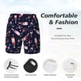 thumbnail image 3 of Fotbe Love Wine Traje de Baño para Hombre – Shorts de Natación de Secado Rápido con Forro y Bolsillos-X-Large, 3 of 6