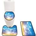 thumbnail image 1 of ABPHQTO Cielo Amanecer Natura Juego de alfombras de baño de 3 piezas Alfombra de baño Alfombra de contorno y tapa de inodoro ABPHQTO Cont-CHAPPLE-36495, 1 of 2