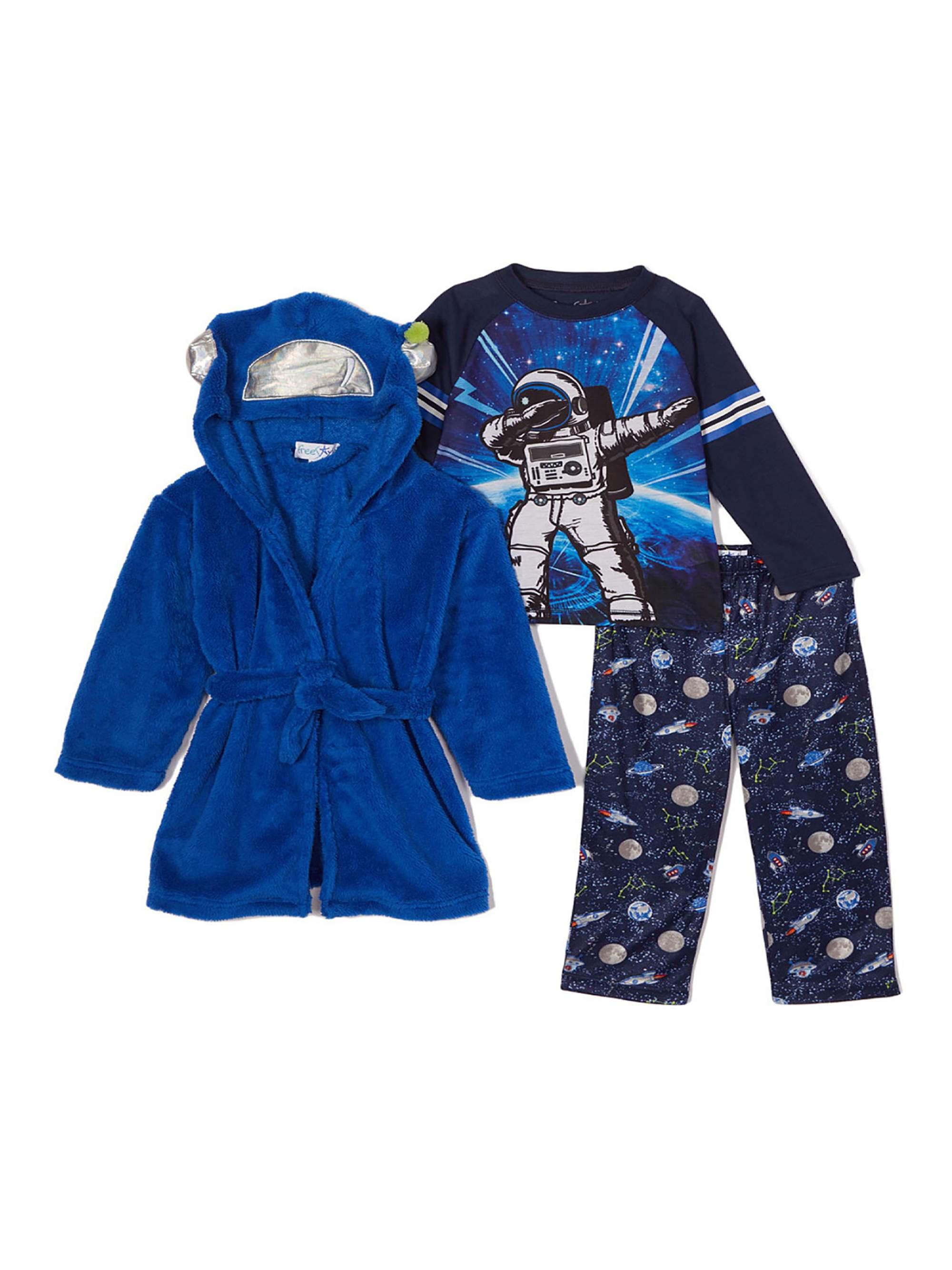 Freestyle Revolution Toddler Boys Robe & Snug Fit Cotton Long Sleeve