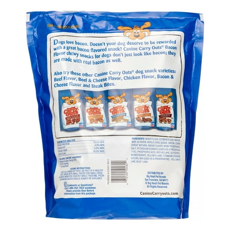 Canine Carry Outs Bacon Flavor Dog Snacks, 50 Oz