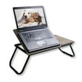 thumbnail image 1 of ITY International - Adjustable Folding Bed Tray, Taupe Gray Wood Pattern, 1 of 6