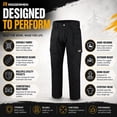 thumbnail image 5 of Riggermen Mens Cargo Work Pant Elasticated Waist Relaxed Fit Black, 30Wx30L, 5 of 8