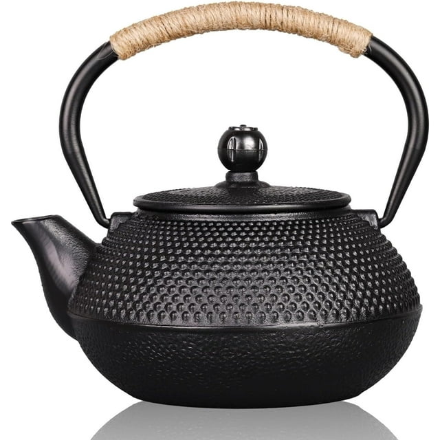 Cast Iron Teapot Japanese Tetsubin Coated with Stainless Steel Infuser, Stovetop Tea Kettle for Boiling Hot Water Tea, Mothers Day Gifts from Daughter/Son 23.5 Oz /700 Ml