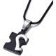 thumbnail image 2 of Collar de acero inoxidable para parejas con colgante de corazón roto, unisex, para hombres, mujeres, niños y niñas., 2 of 5
