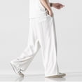 thumbnail image 3 of Mens Casual Baggy Pants Elastic Waist Loose Soft Trousers Solid Color Straight, 3 of 11